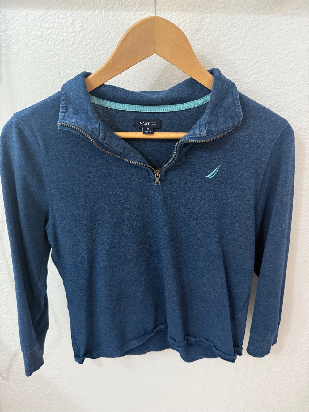 Nautica Navy Half-Zip Pullover with Blue Accent